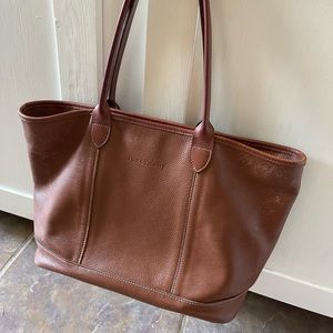 Longchamp brown leather tote